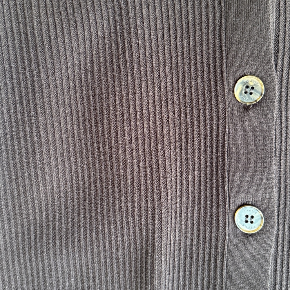 Frame Ribbed Button Down Shirt - Picture 3 of 8